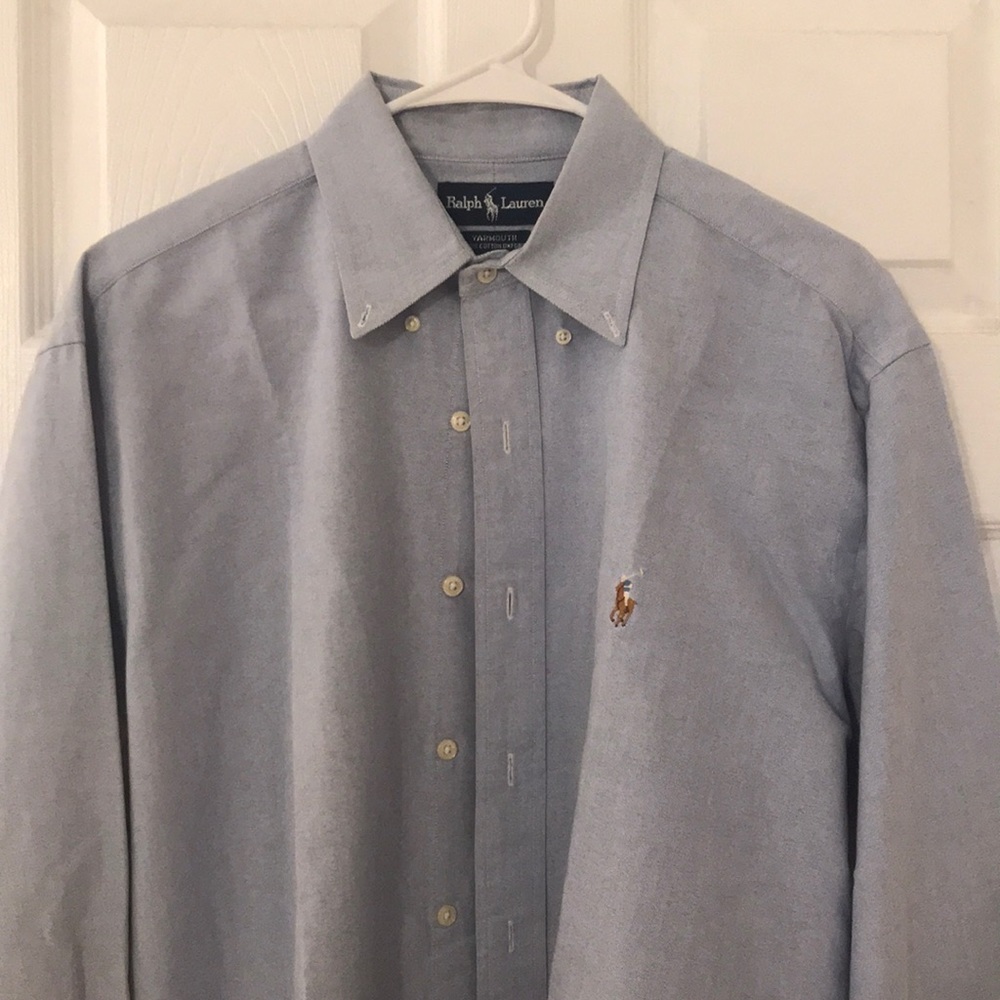 LRL Lauren Ralph Lauren classic Blue Shirt - Picture 2 of 5